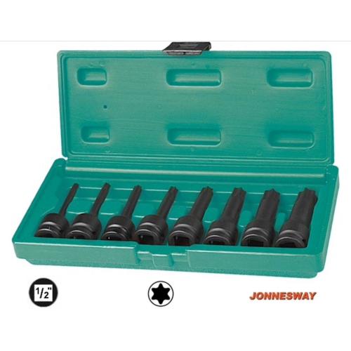 Jogo 8 Chaves Caixa Ponta Torx Impacto 1/2"