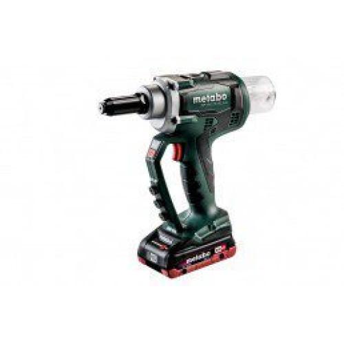 Pistola de Rebitar sem Fio - METABO NP 18 LTX BL 5.0 + 2 Baterias e carregador