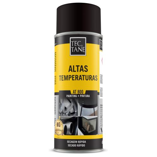 Spray tinta alta temperatura Tectane 800º Preto 400ml