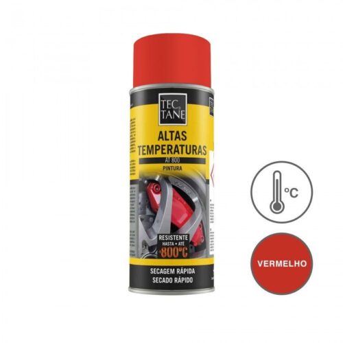 Spray tinta alta temperatura Tectane 800º vermelho 400ml