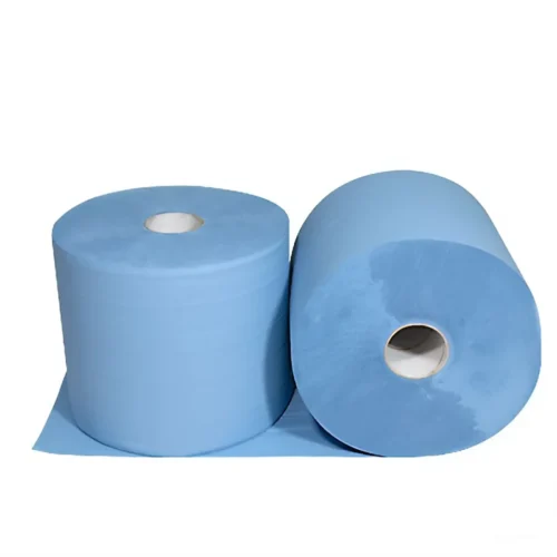 Pack com 2 Bobinas de Papel Industrial Azul Folha Dupla