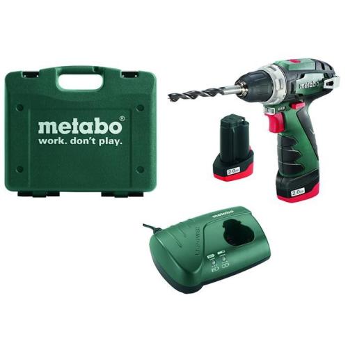 Aparafusadora METABO sem fio PowerMaxx BS Basic 12V + 2 baterias