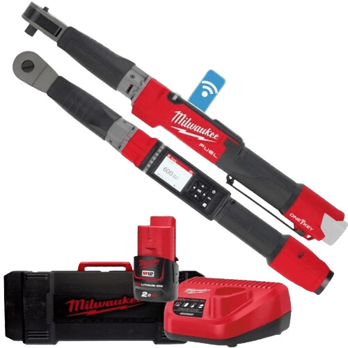 Chave dinamométrica 1/2" Milwaukee 20-200Nm + 1 baterias + carregador + caixa