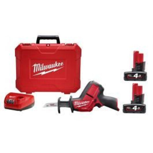 Serra sabre a bateria Milwaukee M12 CHZ-402C + 2 baterias 4ah + carregador